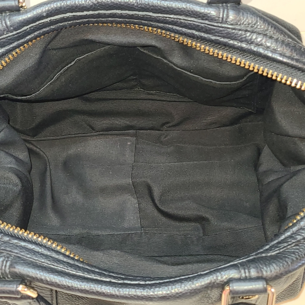 Coach Central Satchel Black Pebbled Leather EUC - Picture 11 of 16